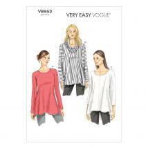 Patron Vogue 8952Y tunique sweat femme manches longues - du 32 au 42 - Vogue - Mondial Tissus