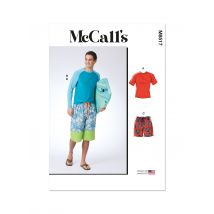 Patron Mc Call's M8517AA Rashguard et short Homme du 34 au 42 - McCall's - Mondial Tissus