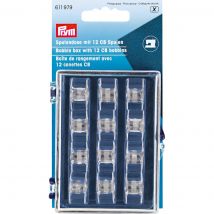 Boîte de rangement pour canettes avec 12  bobines plastiques - Prym - Mondial Tissus