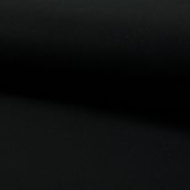 Tissu Lainage doux uni noir - Mondial Tissus