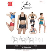 Patron Jalie 3247 brassière short sport femme kids - Jalie - Mondial Tissus