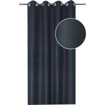 Rideau occultant metz noir 140x250 - MT - Mondial Tissus