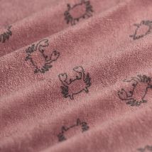 Tissu éponge crabe rose - Mondial Tissus
