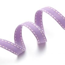 Ruban surpiqué mauve 10 mm - Frou Frou - Mondial Tissus
