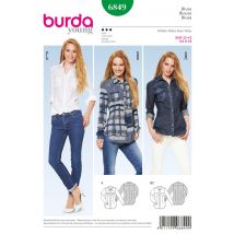 Patron burda 6849 chemisier - Burda - Mondial Tissus
