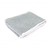 Serviette invité fines rayures kaki 30x50cm - MT - Mondial Tissus