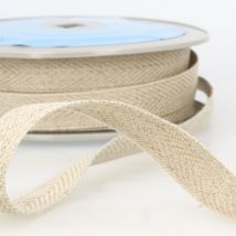 Ruban sergé lin 20mm naturel - Mondial Tissus