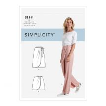 Patron Simplicity S9111.H5 - Pantalon Femme Portefeuille Ou Short & Jupe 34 - 42 - Simplicity - Mondial Tissus