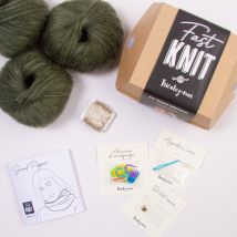 Kit DIY tricot - Fast Knit snood Pipper sapin platine sans aiguilles - Tricotez-moi - Mondial Tissus