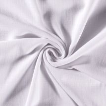 Toile viscose lin unie blanche - Mondial Tissus