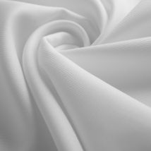 Tissu gabardine polyester Histo blanc - Mondial Tissus