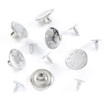 Bouton jeans 17 mm argent - MT - Mondial Tissus
