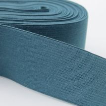 Elastique Jupe Et Ceinture Souple Bleu Gris 40 Mm - Mondial Tissus