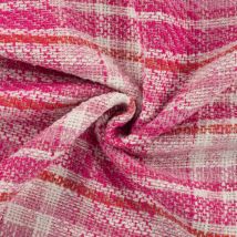 Tweed tartan rose - Mondial Tissus
