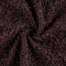 Tissu bouclette uni violet - Mondial Tissus