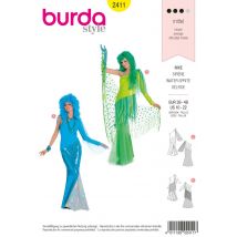Patron Burda 2411 - déguisement femme sirène - Burda - Mondial Tissus