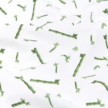 Toile coton imprimée jingya vert - Mondial Tissus