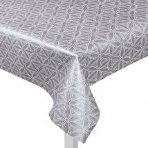 Toile cirée rosaces grises - Mondial Tissus