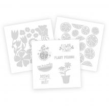 3 vinyles thermocollants prédécoupés fleurs fruits 25 cm - Artemio - Mondial Tissus
