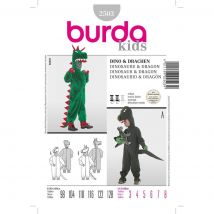 Patron Burda 2503 - déguisement enfant dinosaure & dragon - Burda - Mondial Tissus