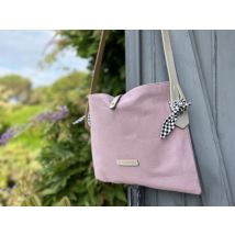 Kit sac à coudre noya tissu lilas vichy anse blanche 125 cm - Miyako - Miyako - Mondial Tissus