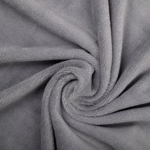 Tissu éponge bambou doudou gris clair - Mondial Tissus
