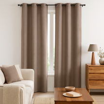 Rideau souple effet lin naturel Tanzanie 140x250 cm - MT - Mondial Tissus