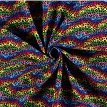 Tissu Burlington léopard arc en ciel - Mondial Tissus