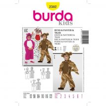 Patron Burda 2502 - déguisement enfant chien panthère tigre - Burda - Mondial Tissus