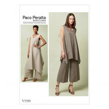Patron Vogue 1550A5 tunique femme mouchoir & pantalon - du 34 au 42 - Vogue - Mondial Tissus