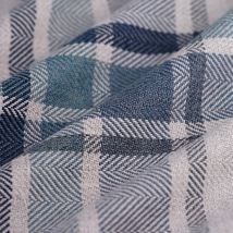 Tissu plaid à carreaux bleu - MT - Mondial Tissus