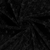 Tissu fausse fourrure losanges noir - Mondial Tissus
