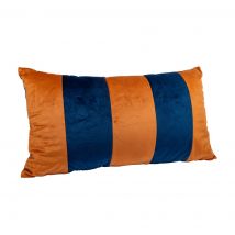 Housse de coussin large rayure marron 30x50cm - Mondial Tissus