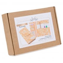 Kit couture DIY - Pochette rangement crochets orange x Liberty Fabrics - Com'1 idée - Mondial Tissus