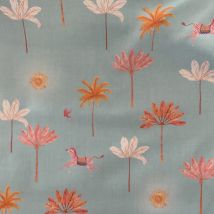 Tissu popeline de coton imprimé zèbre dans la savane bleu ciel - Dashwood - Dashwood Studio - Mondial Tissus