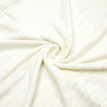 Coupon 3m crêpe viscose froissé rayure lurex argent - Promod Couture - Promod Couture - Mondial Tissus
