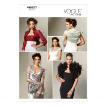 Patron Vogue 8957A5 boléros femme - 4 déclinaisons à coudre - du 34 au 42 - Vogue - Mondial Tissus