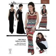 Patron Jalie 3246 maxi robe et boléro à col châle pour enfant et adulte - Jalie - Mondial Tissus