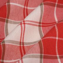 Tissu tissé teint carreaux Écosse rouge - Mondial Tissus
