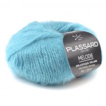 Pelote de fil à tricoter Mélodie bleu - Plassard - Plassard - Mondial Tissus