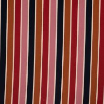Tissu Crêpe polyester rayures terre - Mondial Tissus