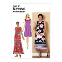 Patron Butterick B6653E5 Robe Femme 42-50 - Butterick - Mondial Tissus