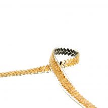 Ruban thermocollant chevrons dorés 10 mm - Mondial Tissus