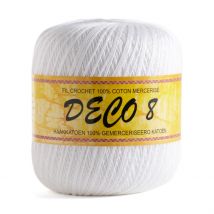 Pelote de fil à crocheter Déco8 - Blanc - Mondial Tissus