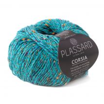 Pelote de fil à tricoter Corsia 21 bleu - Plassard - Mondial Tissus