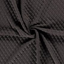 Tissu jersey matelassé gris chiné - Mondial Tissus