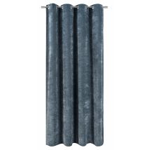 Rideau souple velours bleu Pharaon 140x250cm - MT - Mondial Tissus
