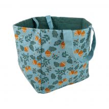 Panière glands vert 25x25x25cm - MT - Mondial Tissus