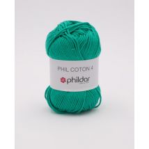 Pelote de fil à tricoter coton 4 émeraude - Phildar - Phildar - Mondial Tissus