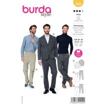 Patron Burda 5955 costume homme pantalon veste 48 au 58 - Burda - Mondial Tissus